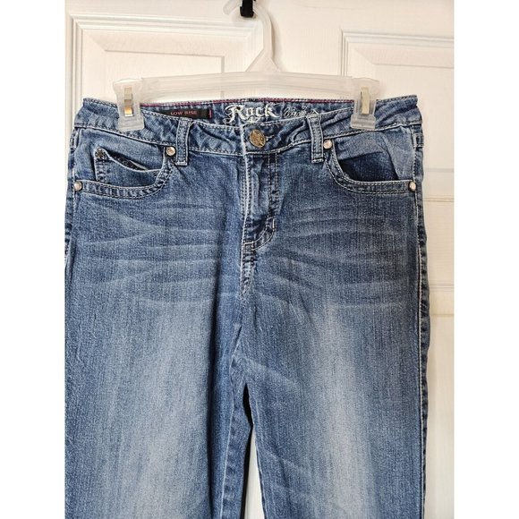 Rock 47 Wrangler Low Rise bootcut Jeans Womens  JUNIORS 7 x 32 Wngs - Picture 4 of 7